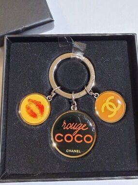 CHANEL Coco Keychain Key holder Bag Charm in original gift box